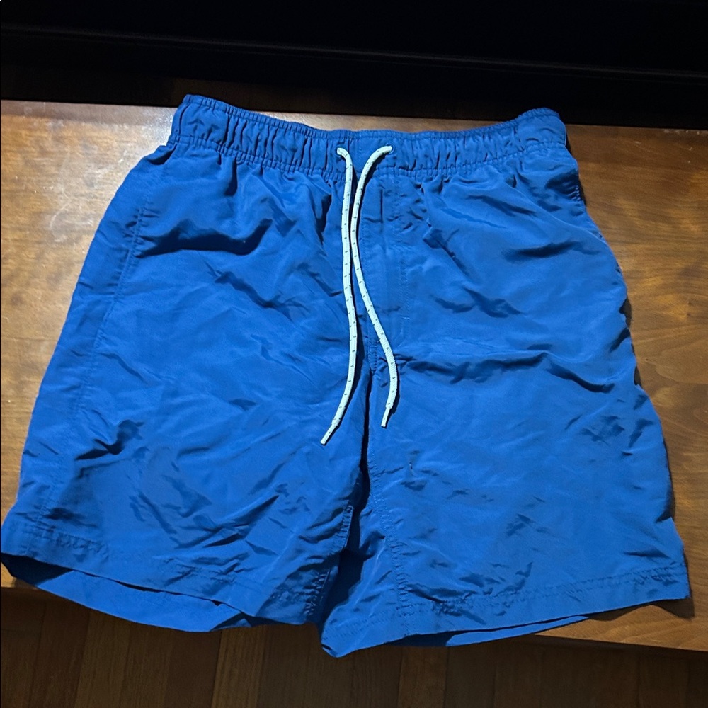 Duluth Trading Co Men’s Royal Blue Swim Trunks with Drawstring